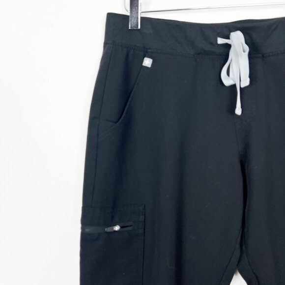 Figs Scrub Pants Women's Medium Black Zamora Jogger Medical Nursing Healthcare - Picture 4 of 16
